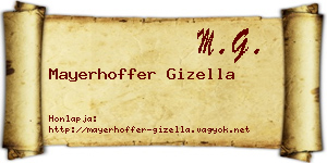 Mayerhoffer Gizella névjegykártya