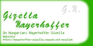 gizella mayerhoffer business card